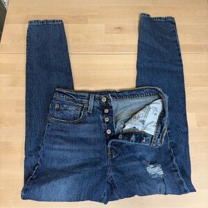 501s Levi's High Rise‎ Dark Blue Jeans